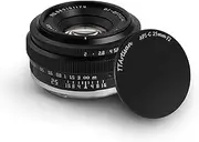 TTartisan 25mm F2 Wide-Angle Manual Lens, Compatible with Fuji X-Mount Mirrorless Cameras X-PRO1 X-PRO2 X-E1 X-E2 X-E3 X-H1 X-T1 X-T10 X-T2 X-T3 X-T20 X-T30 X-T100 X-A1 X-A10 X-A2 X-A3 X-A5