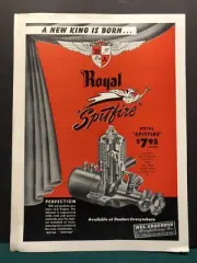 MEL ANDERSON ROYAL SPITFIRE MODEL PLANE ENGINE ,CAR ,FUEL ,DEALER BROCHURE