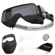 TOOLIOM Welding Goggles Auto Darkening True Color & Detachable Eye Protection...