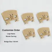 5x Custom Logo 1/16 - 4/4 Violin Maple Bridge Carving String Accessory Parts
