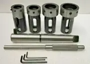 Lathe Tailstock Die Holder Set Of 4 Floating Type MT3 SHANK Holds Metric Die