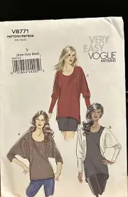 Very Easy Vogue Patterns V8771 Size XS-M Top Sewing Patterns