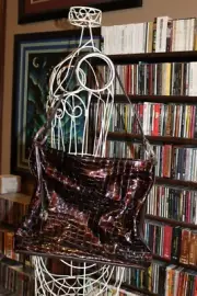 Brighton Brown shiny patent Snakeskin print Large zip top shoulder bag Purse y2k