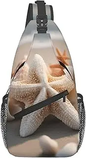 [DRTGEDS] Seashell Starfish Sling Backpack,Men Cross Chest Bag Diagonally,Shoulder Bag For Outdoor Travel Cycling Bag