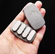 1 PC Titanium Alloy Fidget Slider EDC Haptic Clicker Desk Toy Stress Relief Tool