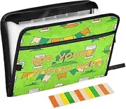 Custom Hanging File Folders 13 Pockets A4 Letter Size Customization Organizer with Pockets with Zipper Closure for Paperwork St. Patrick’s Day Clover Green Beer para guardar