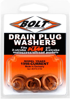 BOLT Drain Plug Washer Kit DPW.KTM - Copper Seal Washers