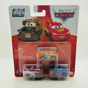 Disney Pixar Cars - Mini Racers FLIP DOVER, RYAN LANEY, BARRY DEPEDAL - Diecast