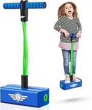 Toys for 3-12 Year Old Boys Girls, Foam Pogo Jumper for Kids Outdoor Toys Gifts for 3-12 Year Old Boys Pogo Stick for Kids Age 7 and Up Xmas Birthday Party Gifts Stocking Stuffers（Green Blue）