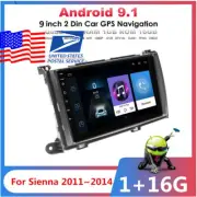 Android 9.1 9-inch Car Stereo Radio GPS 1 + 16GB For Toyota Sienna 2011 ~ 2014 (for: Toyota)