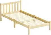 Artiss Bed Frame Wooden Single Size SOFIE Pine Timber Mattress Base OAK