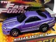 Fast And The Furious Nissan Skyline R34 Johnny Lightning XTraction Slot Car NIB