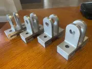 Four Alum Sheaves, Pulley Housings, Boat Dock Hardware, I-beam Flange mounted