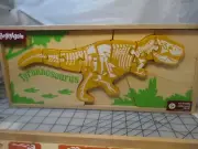 TYRANNOSAURUS DINO SKELETON Wooden PUZZLE By Begin Again Toys NEW