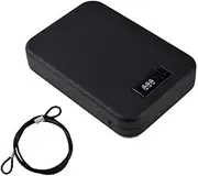 NUZAMAS Portable Safe Steel Combination Cable Lockbox Safe for Travel, Car or Home Use Lock Box Storage