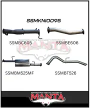 MANTA 3" COMPLETE EXHAUST FITS NISSAN NAVARA D23 NP300 2015-ON (SSMKNI0095)