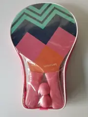 SunnyLife Multicolor Beach Paddles, Bats, Balls Block Party NWT