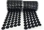 1200PCS (600 Pair Sets) 20mm Diameter Sticky Back Coins Hook & Loop Self Adhesive Dots Tape (Black)
