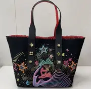 Christian Louboutin Canvas x Leather Tote bag Black Multicolor