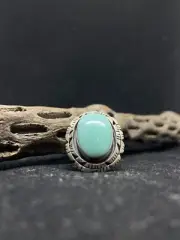 Handmade Native American Navajo fox Sterling Silver circular Ring Size 9