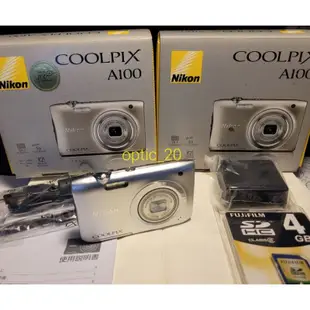 Nikon coolpix A100 庫存品 配件齊全 附原廠盒裝 2000萬畫素 5倍光學變焦 附記憶卡