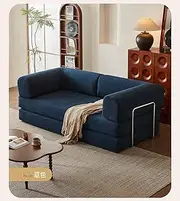 [NENOWOND] Space-Saving 5-Second Convertible Sofa Bed | Vacuum-Compressed for Easy Storage | Machine-Washable Fabric | Supports 600 lbs (Blue, 1.8m)