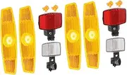HANABASS 2 Sets Bicycle Reflectors Front Rear Kit Bright Bike Wheel Reflectors for Enhanced Night Safety Durable Warning Lights for Mountain and Road Bikes
