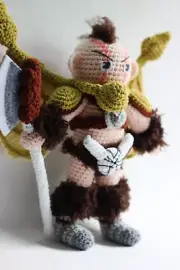 Kongol Legend of Dragoon character with wing Chibi Plushie Amigurumi Stuffed Toy