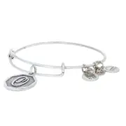 NEW Alex and Ani Initial O Bracelet - Silver Toned Monogram Letter Adjustable