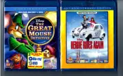 DISNEY BLU-RAY GREAT MOUSE DETECTIVE & HERBIE RIDES AGAIN ANNIVERSARY NEW *READ*