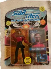 Star Trek The Next Generation Lt. George Laforge with collector card. Vintage