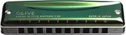 Labymos 1 C-20 10 Holes 20 Tones Diatonic Harmonica Key of C Blues Mouth Organ with Olive-Green Case Standard Performance Harmonica for Adults Professionals Students