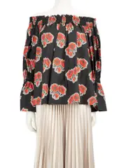 Floral Pattern Off Shoulder Top