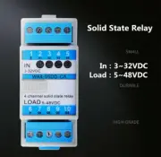 Rail type WA4-05DD-CA DC 4-channel solid state relay 8A 3-32VDC/5-48VDC