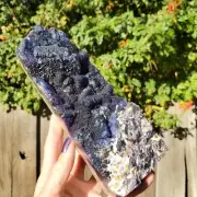 Fluorite Tower Purple Green Stacked Blueberry Crystal 1150 grams | 2lbs 9oz