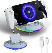 Hosanwell PS Portal Charging Dock, 23 RGB Lighting Modes, 3 Hours Fast Charging, for PS Portal Consoles, Remove The protectivecover Before use.