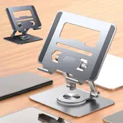 For Phone iPad Pro Display 360° Rotation Metal Tablet Stand Foldable Desk Holder