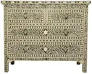 Black Bone Inlay Chest of Drawers