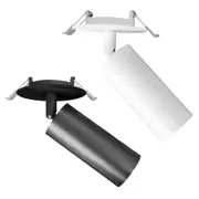 70mm-90mm LED Tiltable and Rotatable Spot Tubo Downlight CCT 10w White, Black