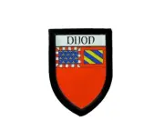Patch printed embroidery travel souvenir shield crest city france flag dijon