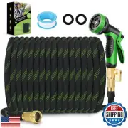 FlexiSolve Garden Hose 75 ft, NON-EXPANDABLE Ultra Lightweight and Super Flex