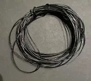 7 yards waxed Thread Cord String for Necklace, Jewelry making 1mm, black