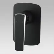 Matte Black & Chrome Wall Mixer