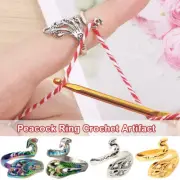 Knitting Loop Crochet Tool Sewing Adjustable Open Fingering Thimble Yarn Guides