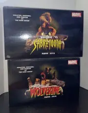 Wolverine Vs Sabretooth 2004 DF Bloody Battle Diorama 2 Pc Set w Boxes