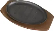 STOBAZA Barbecue Frying Pan Non Stick Iron Grill Pan for Outdoor Cooking Lightweight for Home Use Portable Cooking Accessory with Tray
