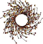 BESTOYARD 1pc Farmhouse Wreath Fruit First Banner Decorations Berry Wreaths Fake Hanging Fall Party Simulated Berries Garlands Christmas Decoration Door Wreath Wooden Orange