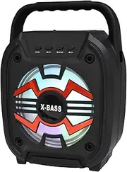 BT6118 Portable Wirel Speaker Soundbox Stereo Bass Subwoofer Music Player Support FM Radio TF U Drive AUX in w/Mic 1500mAh Battery Multicolor119 One Size