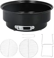 Mini Round Barbecue Grill Set Portable Iron Charcoal Grill High Temperature Resistant Durable Non Stick Surface for Outdoor Picnic Camping BBQ
