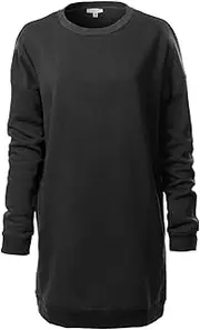 [MixMatchy] Women's Casual Oversized Crew Neck Fleece Pullover Sweatshirts Tunic Fall Outfits Y2K Winter Clothes
